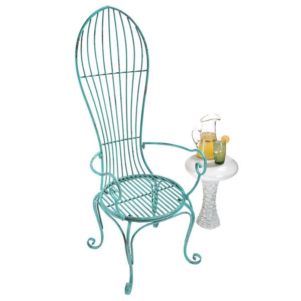 Design Toscano Balloon Back Metal Garden Arm Chair FU68887